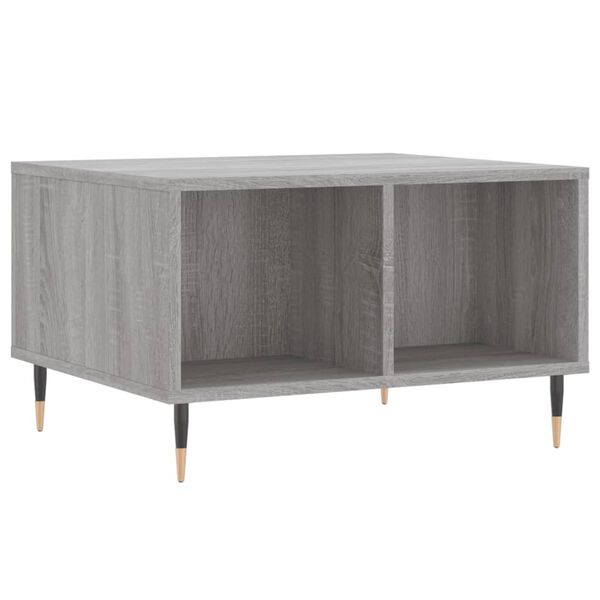 vidaXL Coffee Table Gray Sonoma Engineered Wood, Metal Medium