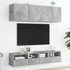 vidaXL TV Wall Cabinet Set of 2 Concrete Grey Engineered Wood Medium