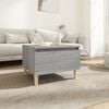 vidaXL Side Table Grey Sonoma Engineered wood, Solid eucalyptus wood