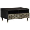 vidaXL Coffee Table Black, Brown Solid mango wood, Engineered wood, Iron