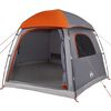 vidaXL Family Tent Igloo 6-Person Grey and Orange Waterproof
