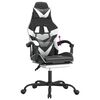 vidaXL Gaming Chair Black and White Faux leather, Metal, Plywood, Foam