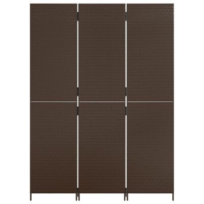 Four-panel brown outdoor room divider panels