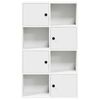 vidaXL Bookcase White Engineered Wood Medium Bookcase Rectangular
