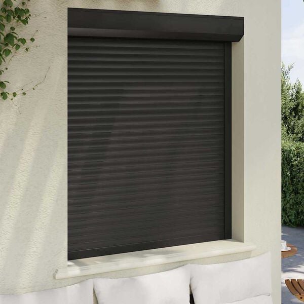 vidaXL Roller Shutter Aluminium 43.3x51.2" Anthracite