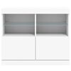vidaXL Sideboard White Engineered wood, Glass Medium Sideboard