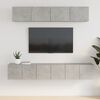 vidaXL TV Cabinet Set Set of 5 Concrete Grey Engineered Wood Medium