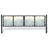 vidaXL Black Single Door Fence Gate 118.1x29.5"