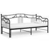 vidaXL Pull-out Sofa Bed Frame without Mattress Black Metal 90 x 78.7 "