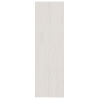 vidaXL Book Cabinet White 27.6"x13"x43.3" Solid Wood Pine