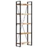 vidaXL Bookcase Multicolor Solid Reclaimed Wood 23.6 x 11.8 x 70.9 in