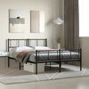vidaXL Metal Bed Frame Black Steel Full Modern Metal Bed Frame