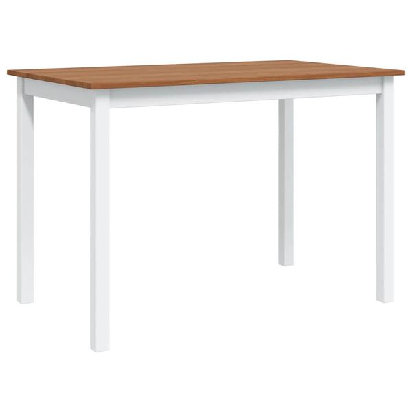 vidaXL Dining Set Brown and White Pine wood Large Durable Dining Set