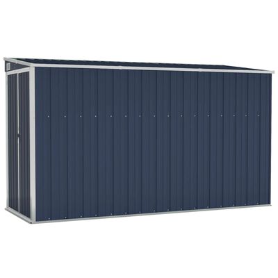 vidaXL Wall-mounted Garden Shed Anthracite 46.5"x113.4"x70.1" Steel