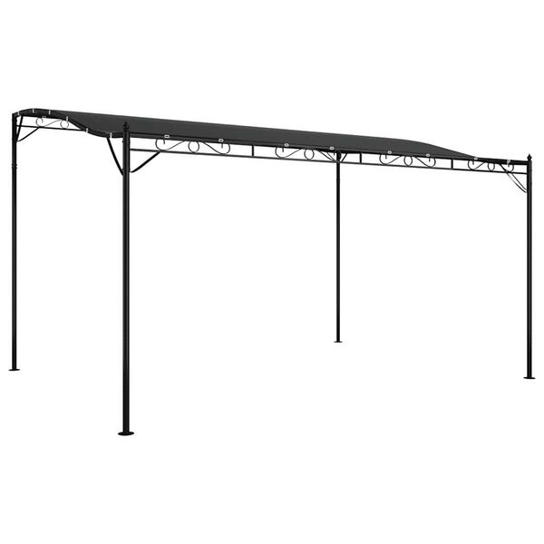 vidaXL Canopy Anthracite Polyester with PA coating 13.1 x 9.8 ft