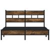 vidaXL Bed Frame Smoked Oak Steel and engineered wood Double Bed Frame