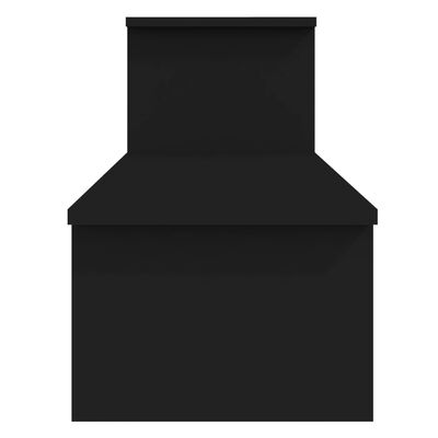 vidaXL TV Cabinet Black 70.9"x11.8"x16.9" Engineered Wood