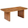 vidaXL Dining Table Brown Solid acacia wood 70.9 x 35.4 in Sturdy