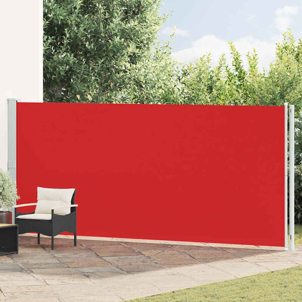 vidaXL Side Awning Red Fabric (100% polyester) with PU coating