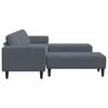 vidaXL Sofa Set Dark gray Velvet