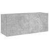 vidaXL TV Wall Cabinet Concrete Gray Engineered Wood Medium