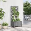 vidaXL Planter Grey Solid fir wood Medium Planters Planter
