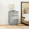 vidaXL Bedside Cabinet Concrete Grey Engineered wood 15.0 x 13.4 x 25.6 in