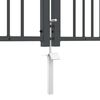 vidaXL Fence Gate with Spear Top Black 159.8"x 68.9" Powder-coated Steel