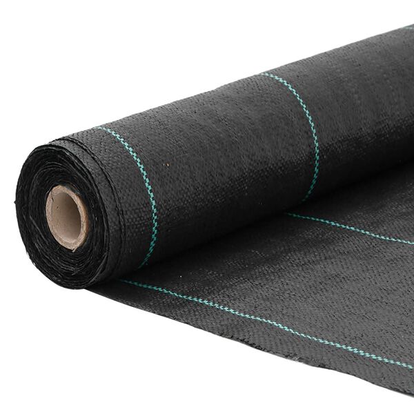 vidaXL Weed Membrane Black Polypropylene Medium UV-resistant materials