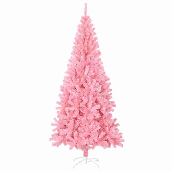 vidaXL Christmas Tree with 300 LEDs with Stand Pink 70.9" PVC