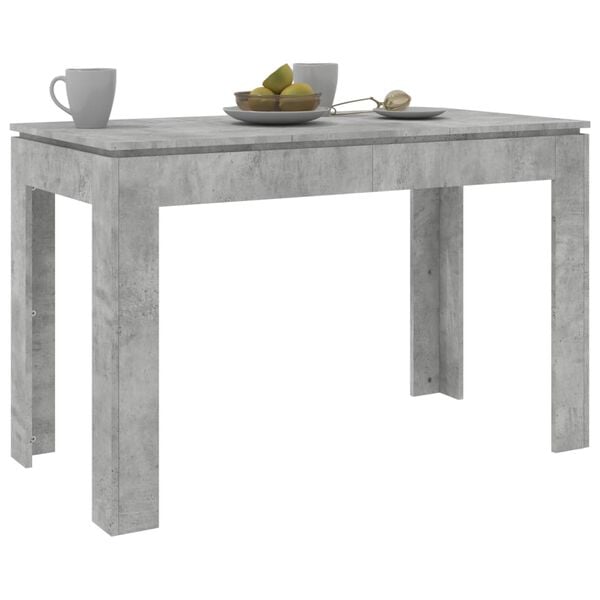 vidaXL Dining Table Concrete Grey Engineered wood 47.2x23.6x29.9 in
