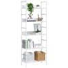 vidaXL Shelf Cabinet White Engineered wood, Steel Medium Shelf Cabinet