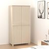 vidaXL Wardrobe Honey brown Solid pinewood, MDF 35 x 19.7 x 70.9 in