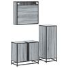 vidaXL Bathroom Furniture Set Grey Sonoma Engineered wood, metal, glass