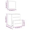 vidaXL Bathroom Cabinet With Mirror Smoked Oak Engineered wood, Acrylic