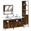 vidaXL Bathroom Furniture Set Smoked oak