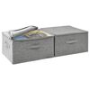 vidaXL Storage Box Set of 2 Gray