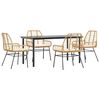 vidaXL Garden Dining Set Brown