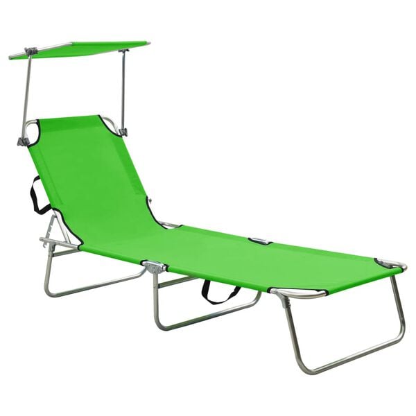 vidaXL Sun Lounger Green