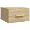vidaXL Wall-mounted Bedside Cabinet Set of 2 Sonoma Oak Engineered wood