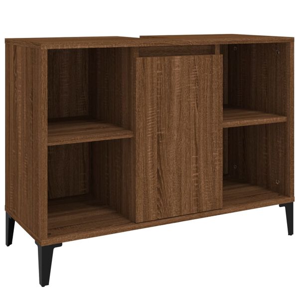 vidaXL Sink Cabinet Brown Oak Engineered Wood Medium