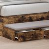 vidaXL Bed Drawers Smoked Oak 39.37 x 14.37 x 6.50 in Engineered Wood