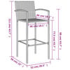 vidaXL Garden Bar Set Grey PE rattan, powder-coated steel, tempered glass
