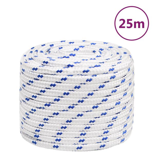 vidaXL Boat Rope White 0.71 " 82.0 ' Polypropylene