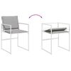 vidaXL Garden Dining Set White, Light Gray