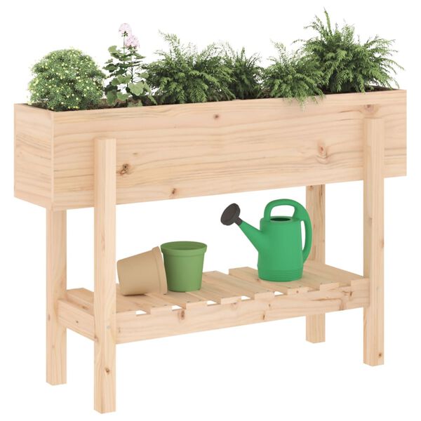 vidaXL Patio Raised Bed  101x30 x 27.2 " Solid Wood Pine