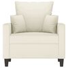 vidaXL Sofa Chair Cream Velvet, Metal, Foam Single Modern Sofa Chair