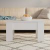 vidaXL Coffee Table White Engineered wood Medium Adjustable Armrests
