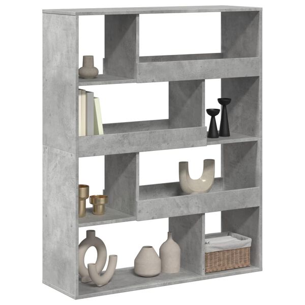 vidaXL Bookcase Concrete grey Engineered wood Medium Bookcase
