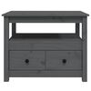 vidaXL Coffee Table Grey Solid pine wood Coffee Table Rectangular